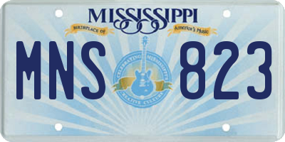 MS license plate MNS823