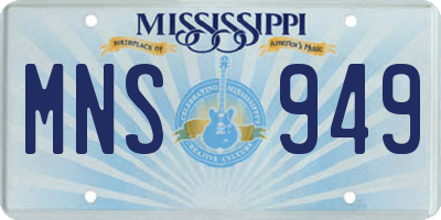 MS license plate MNS949