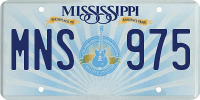 MS license plate MNS975
