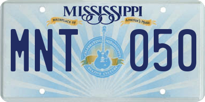 MS license plate MNT050