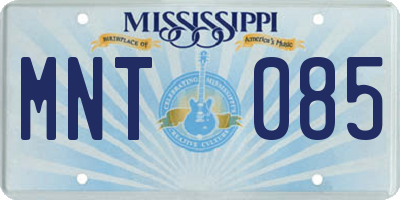 MS license plate MNT085
