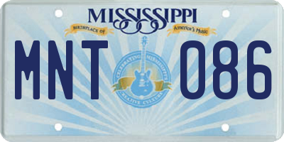 MS license plate MNT086