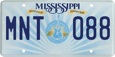 MS license plate MNT088