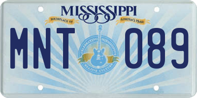 MS license plate MNT089