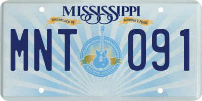 MS license plate MNT091