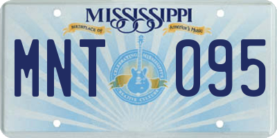 MS license plate MNT095