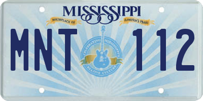 MS license plate MNT112