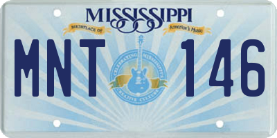 MS license plate MNT146