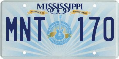 MS license plate MNT170