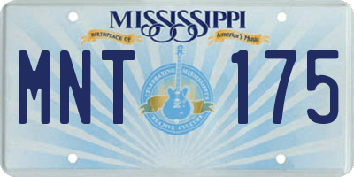 MS license plate MNT175