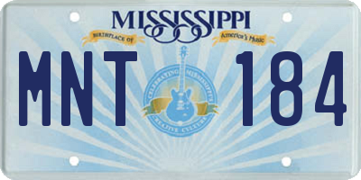 MS license plate MNT184