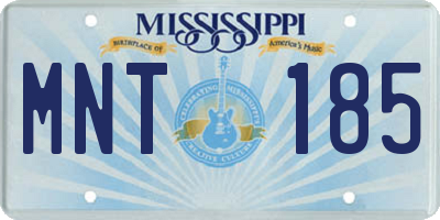 MS license plate MNT185