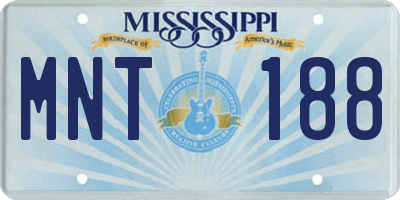 MS license plate MNT188