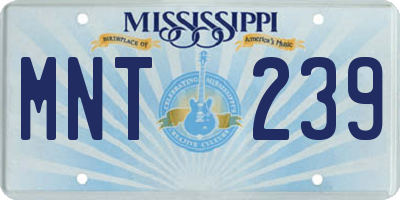 MS license plate MNT239