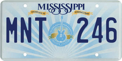MS license plate MNT246