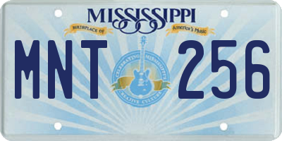 MS license plate MNT256
