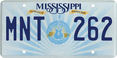 MS license plate MNT262