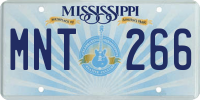 MS license plate MNT266