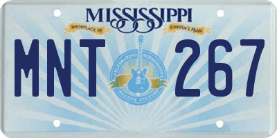 MS license plate MNT267