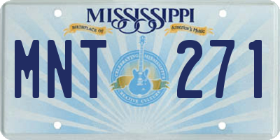 MS license plate MNT271