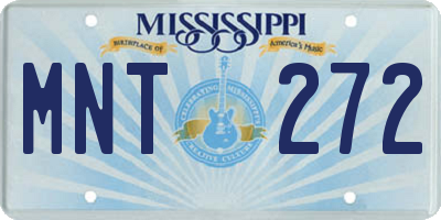 MS license plate MNT272