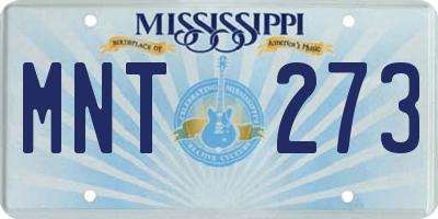 MS license plate MNT273