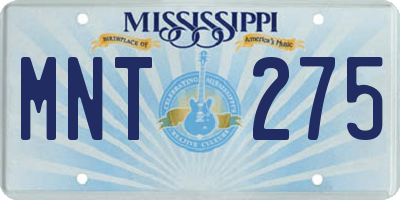 MS license plate MNT275