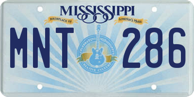 MS license plate MNT286