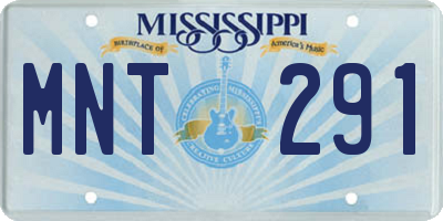 MS license plate MNT291