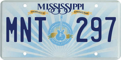 MS license plate MNT297