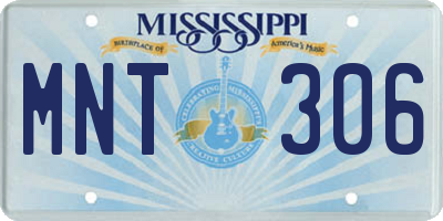 MS license plate MNT306