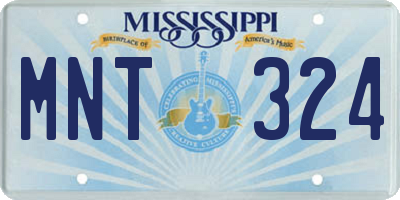 MS license plate MNT324