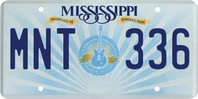 MS license plate MNT336
