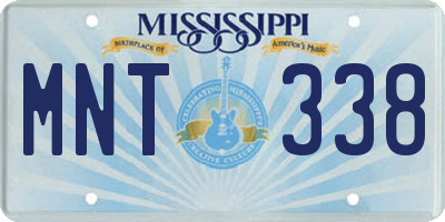 MS license plate MNT338