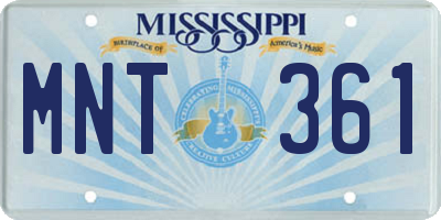 MS license plate MNT361
