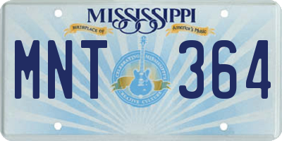 MS license plate MNT364