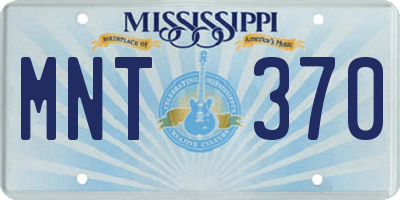 MS license plate MNT370