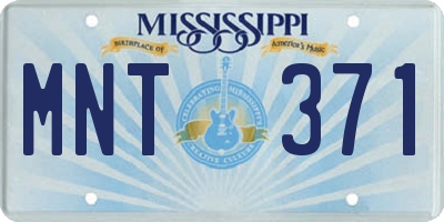 MS license plate MNT371