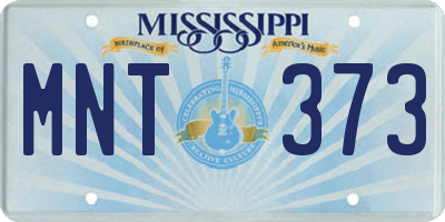 MS license plate MNT373