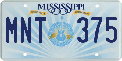 MS license plate MNT375