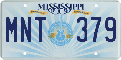 MS license plate MNT379