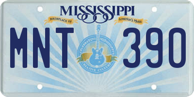 MS license plate MNT390