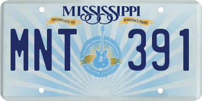 MS license plate MNT391