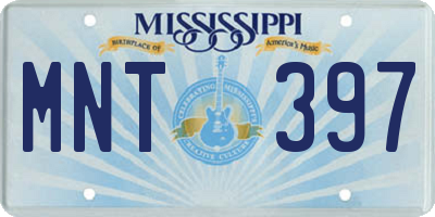 MS license plate MNT397