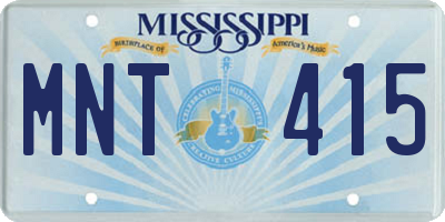 MS license plate MNT415