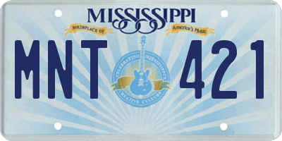 MS license plate MNT421