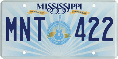 MS license plate MNT422