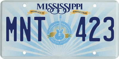 MS license plate MNT423