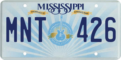 MS license plate MNT426