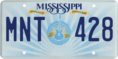 MS license plate MNT428